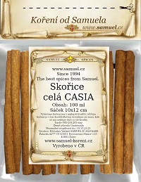 Skořice celá CASIA 8cm -délka